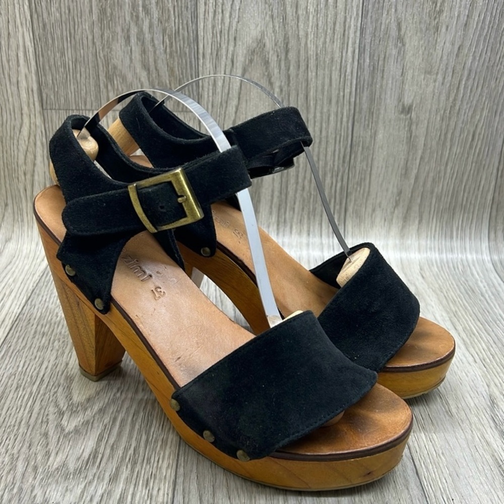Mister Zimi Black and Brown Platform Sandals
